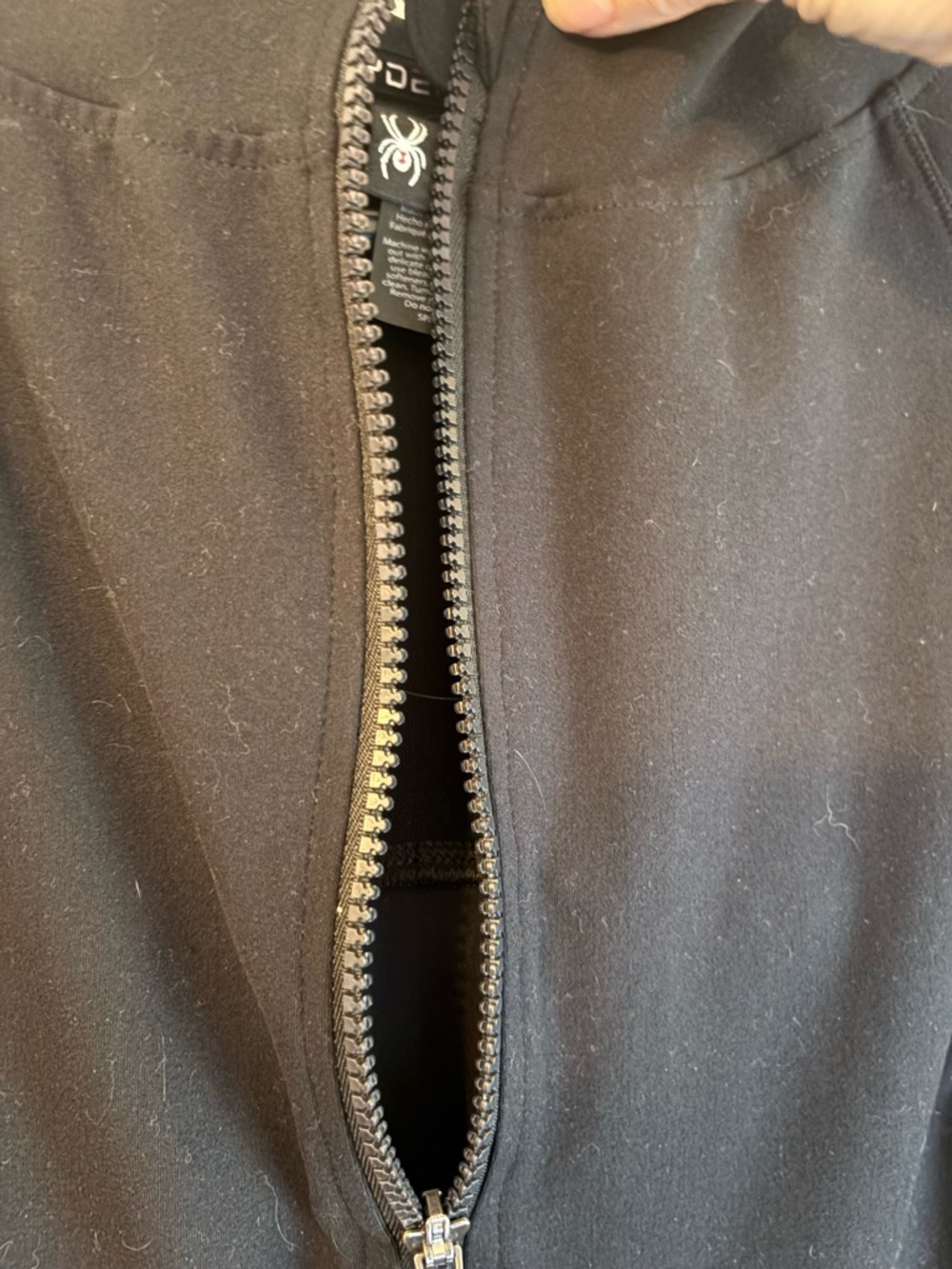 Spyder Women's Black Hooded Zip Jacket - Picture 5 of 8